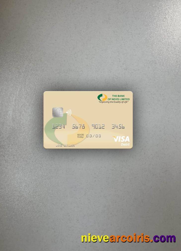 Saint Kitts and Nevis Bank of Nevis visa debit card photolook